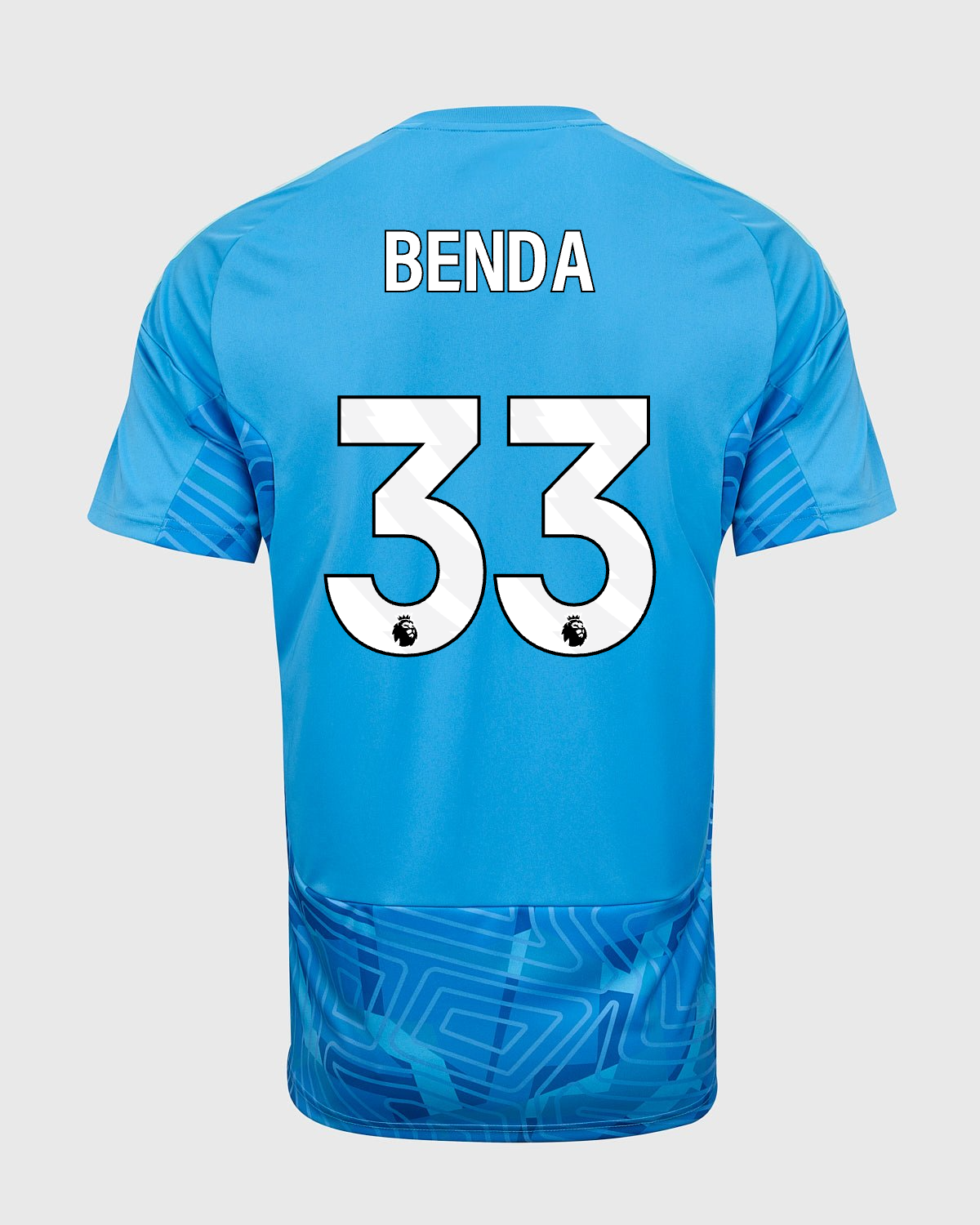 NFFC 26/27 Blue Short Sleeve Goalkeeper Shirt with Benda 33 Premier League Printing