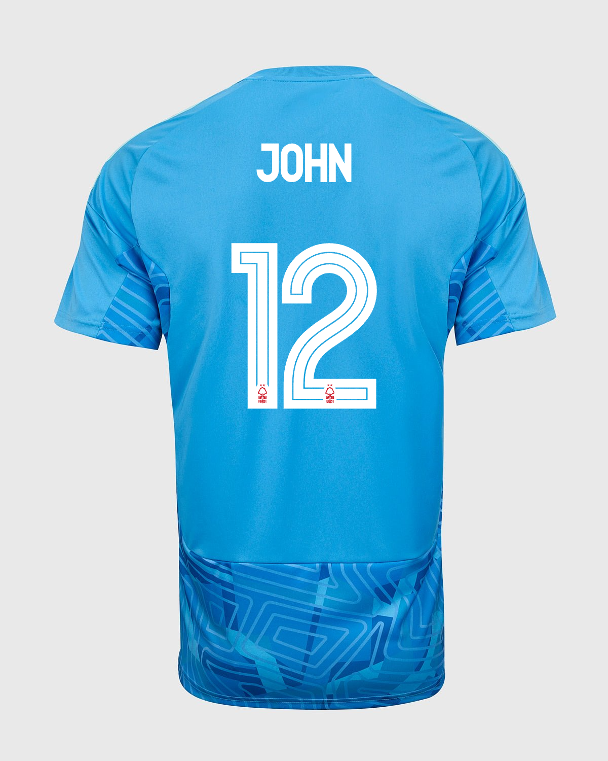 NFFC 26/27 Blue Short Sleeve Goalkeeper Shirt with John 12 NFFC Printing