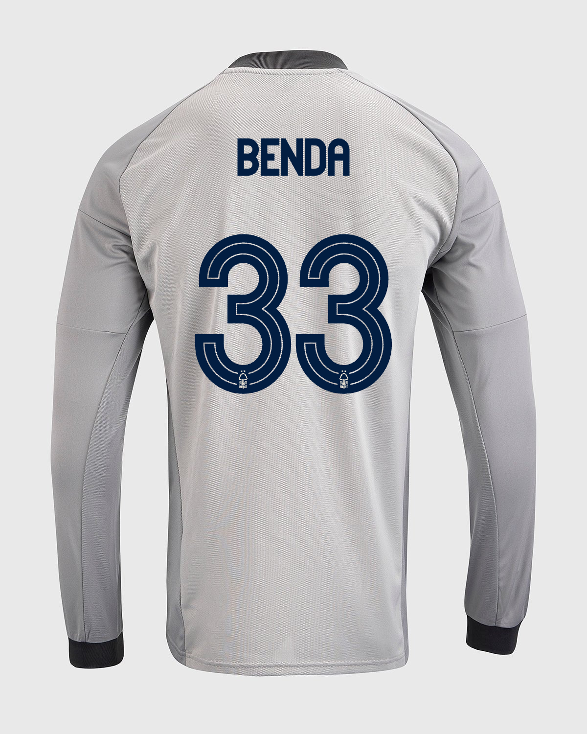NFFC 26/27 Grey Long Sleeve Goalkeeper Shirt with Benda 33 NFFC Printing