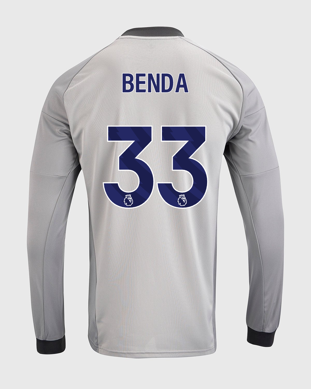 NFFC 26/27 Grey Long Sleeve Goalkeeper Shirt with Benda 33 Premier League Printing