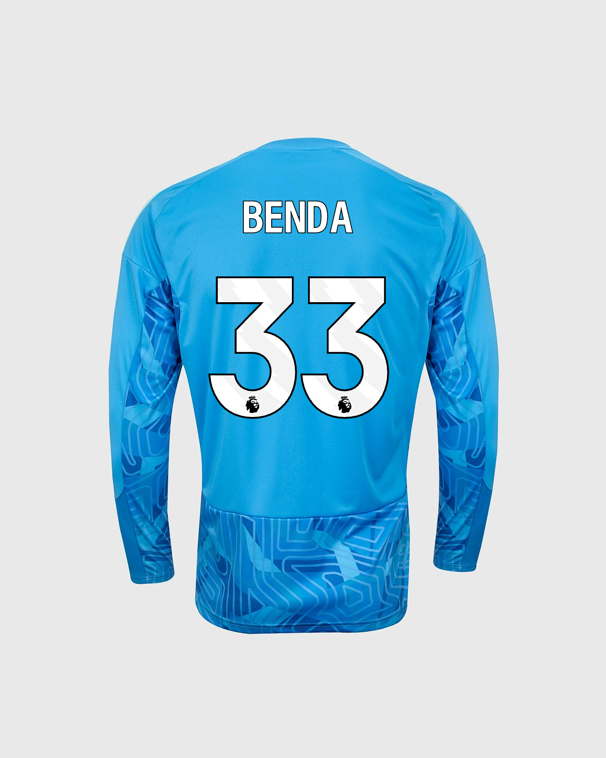 NFFC 26/27 Junior Blue Goalkeeper Shirt with Benda 33 Premier League Printing