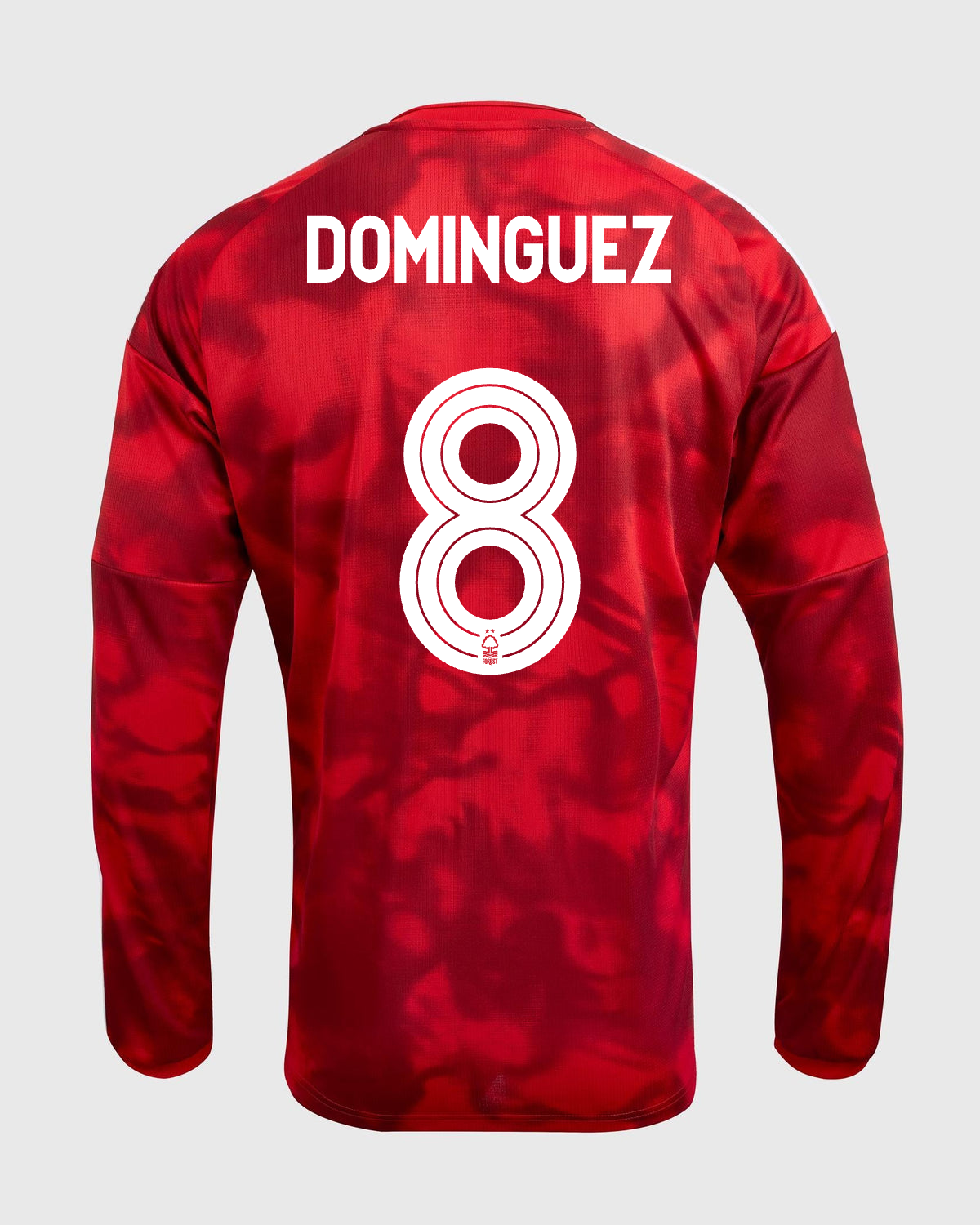 NFFC 26/27 Long Sleeve Home Shirt with Dominguez 8 NFFC Printing
