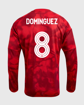 NFFC 26/27 Long Sleeve Home Shirt with Dominguez 8 NFFC Printing