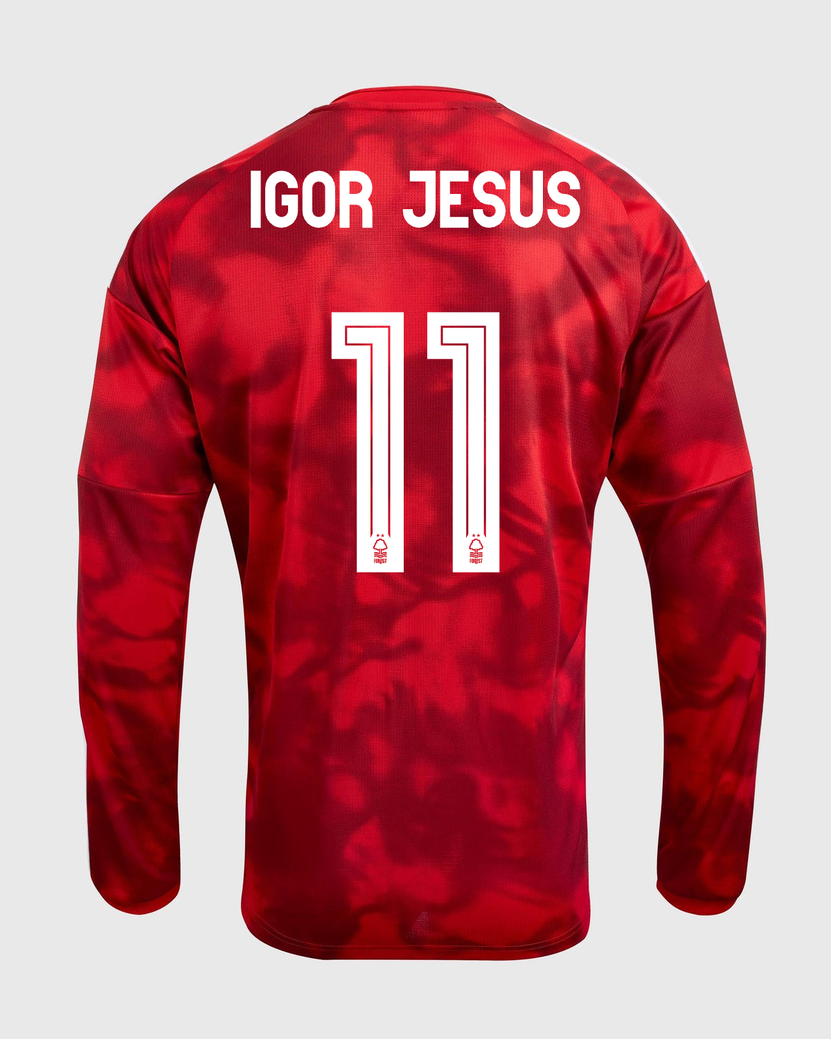 NFFC 26/27 Long Sleeve Home Shirt with Igor Jesus 11 NFFC Printing