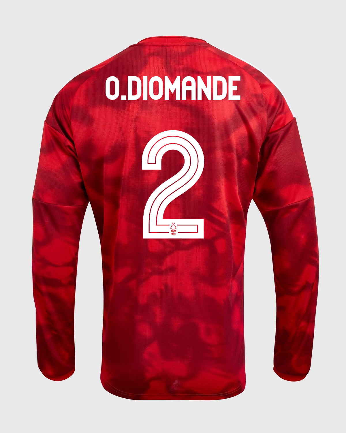 NFFC 26/27 Long Sleeve Home Shirt with O.Diomande 2 NFFC Printing