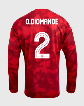 NFFC 26/27 Long Sleeve Home Shirt with O.Diomande 2 NFFC Printing
