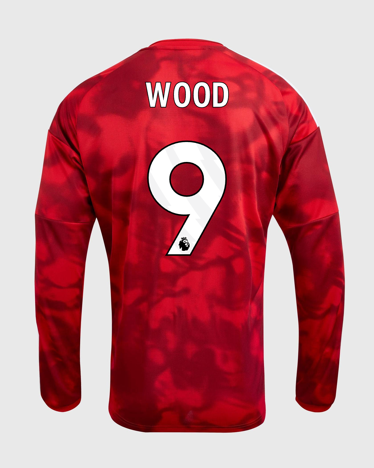 NFFC 26/27 Long Sleeve Home Shirt with Wood 9 Premier League Printing