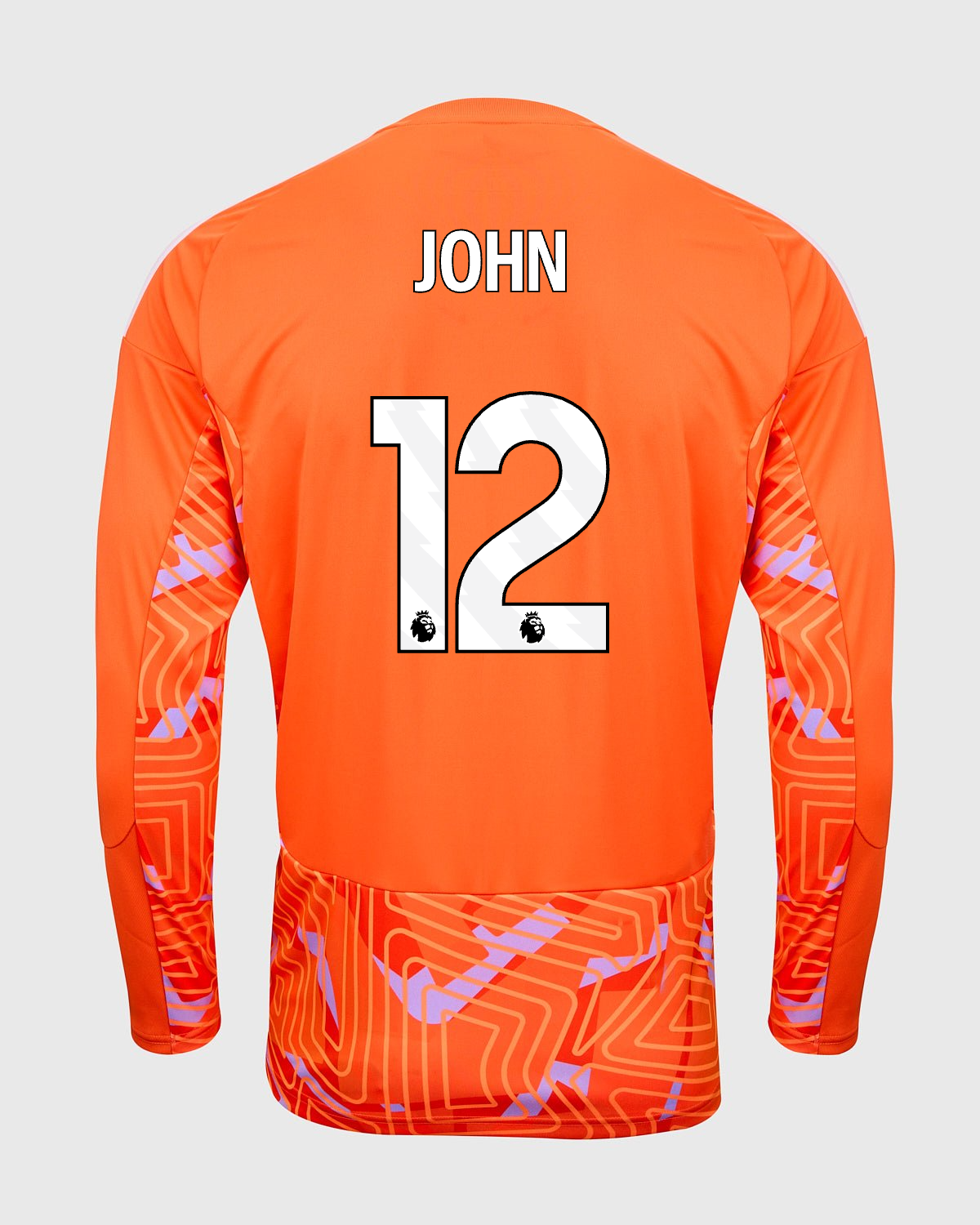 NFFC 26/27 Orange Long Sleeve Goalkeeper Shirt with John 12 Premier League Printing