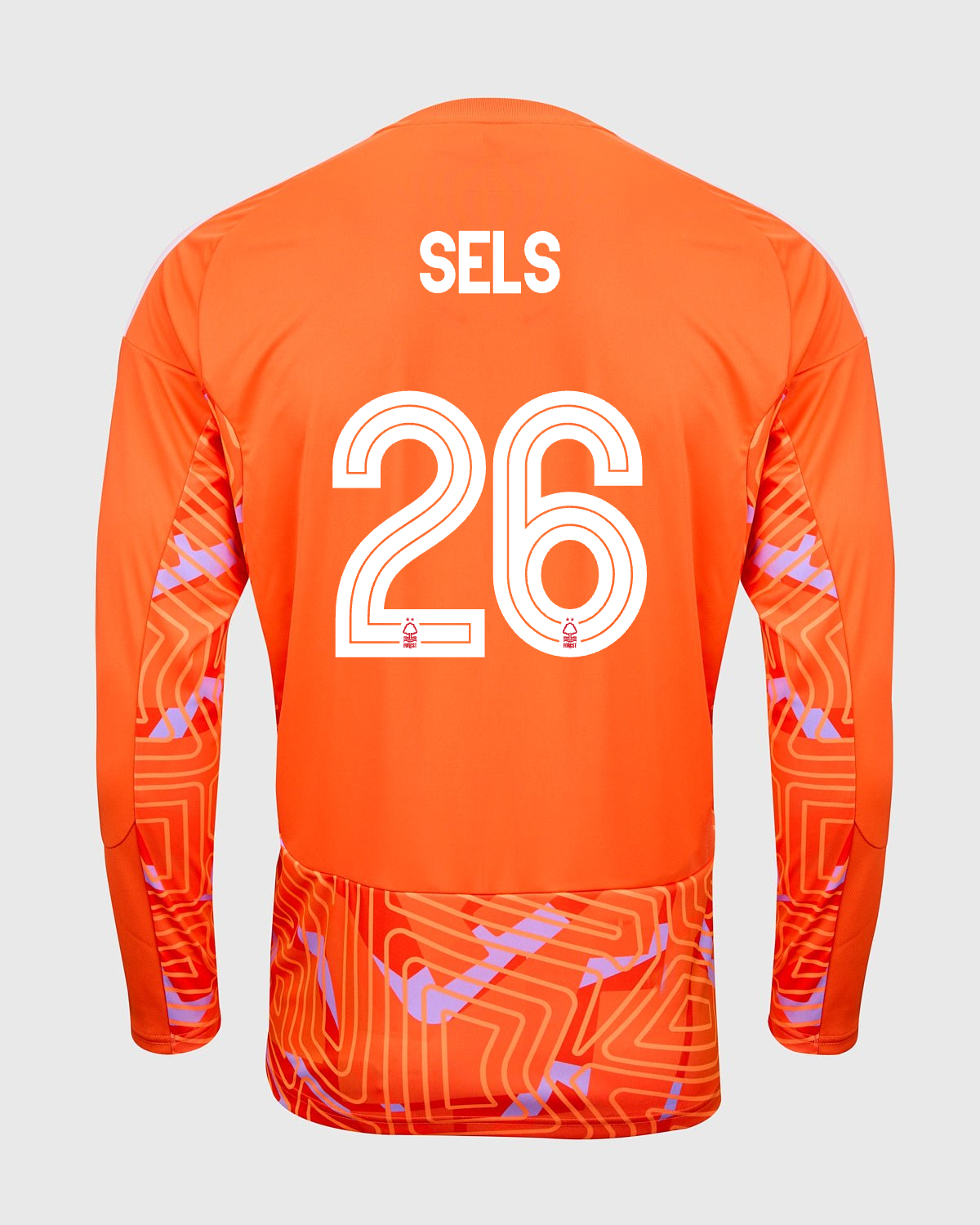 NFFC 26/27 Orange Long Sleeve Goalkeeper Shirt with Sels 26 NFFC Printing