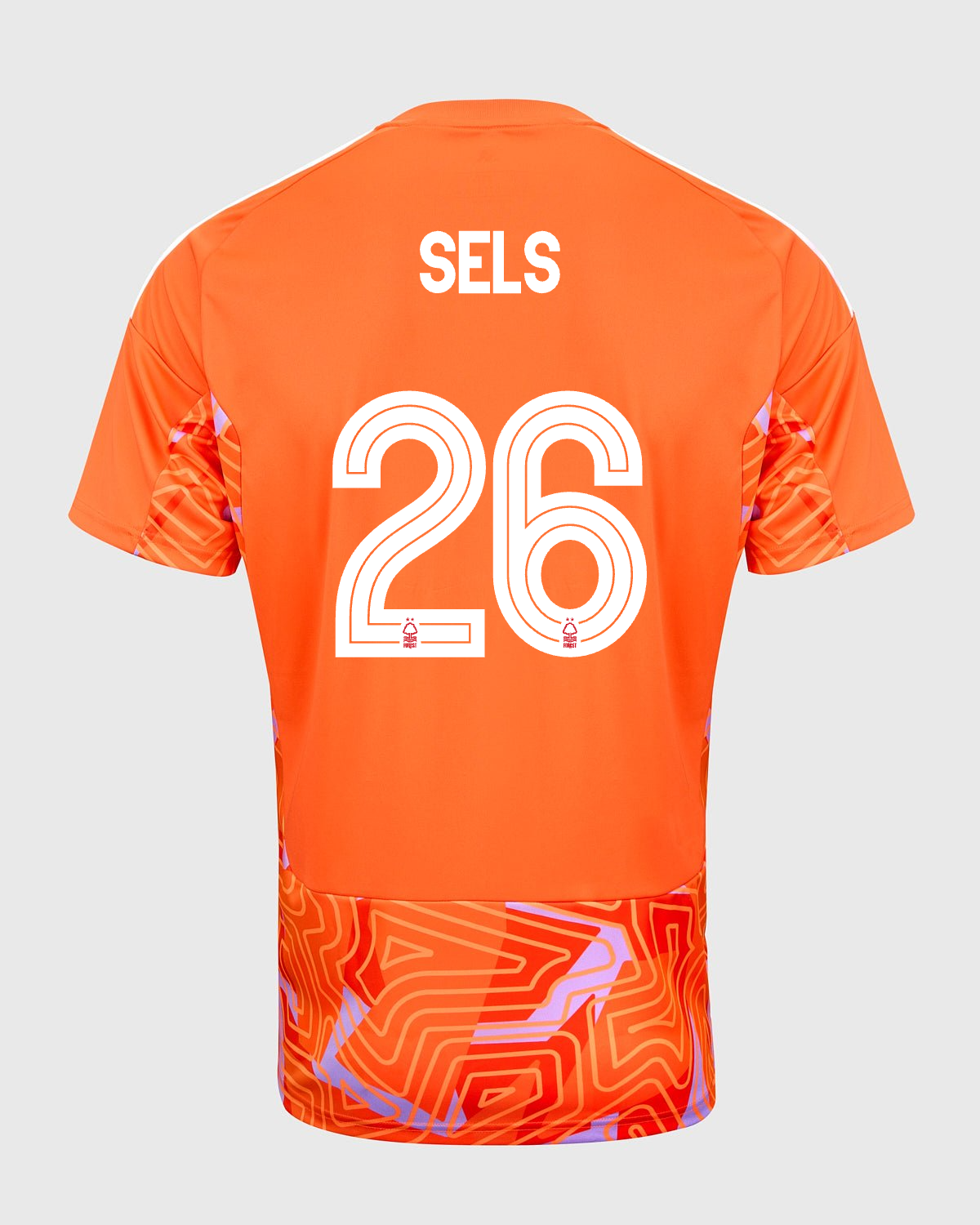 NFFC 26/27 Orange Short Sleeve Goalkeeper Shirt with Sels 26 NFFC Printing
