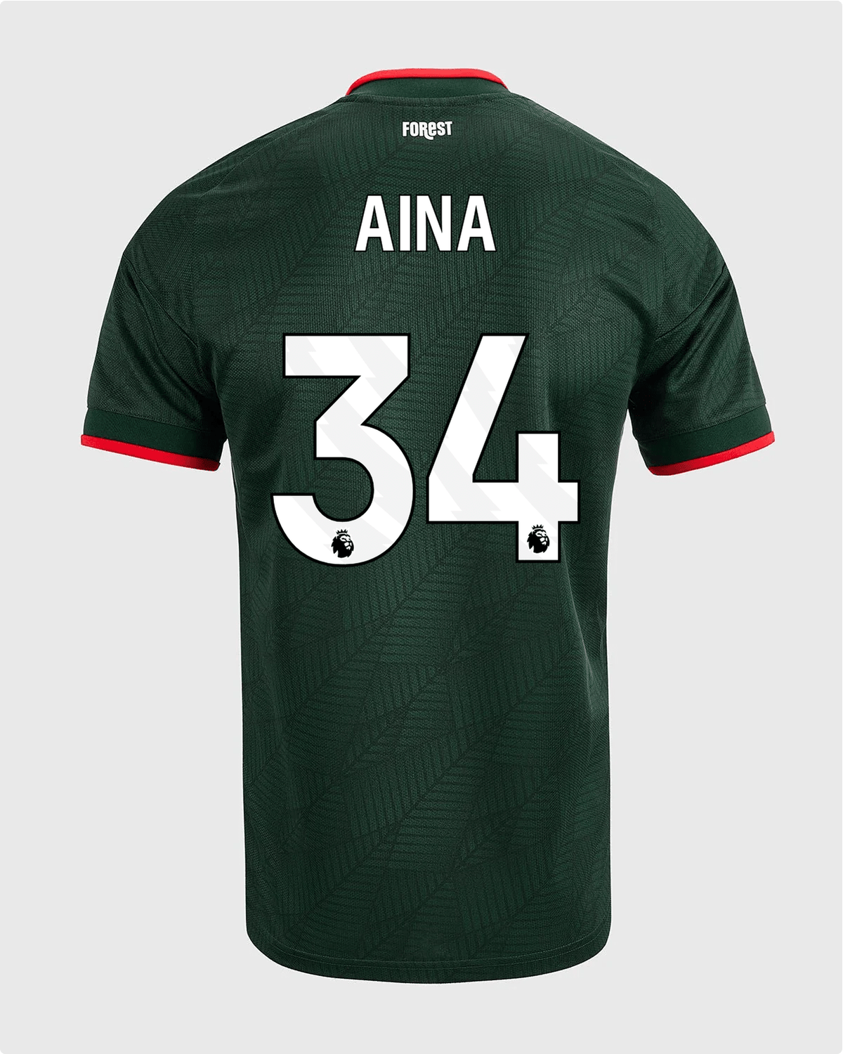 NFFC 26/27 Away Shirt with Aina 34 Premier League Printing - Nottingham Forest FC