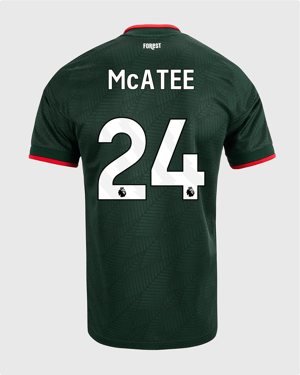 NFFC 26/27 Away Shirt with McAtee 24 Premier League Printing - Nottingham Forest FC