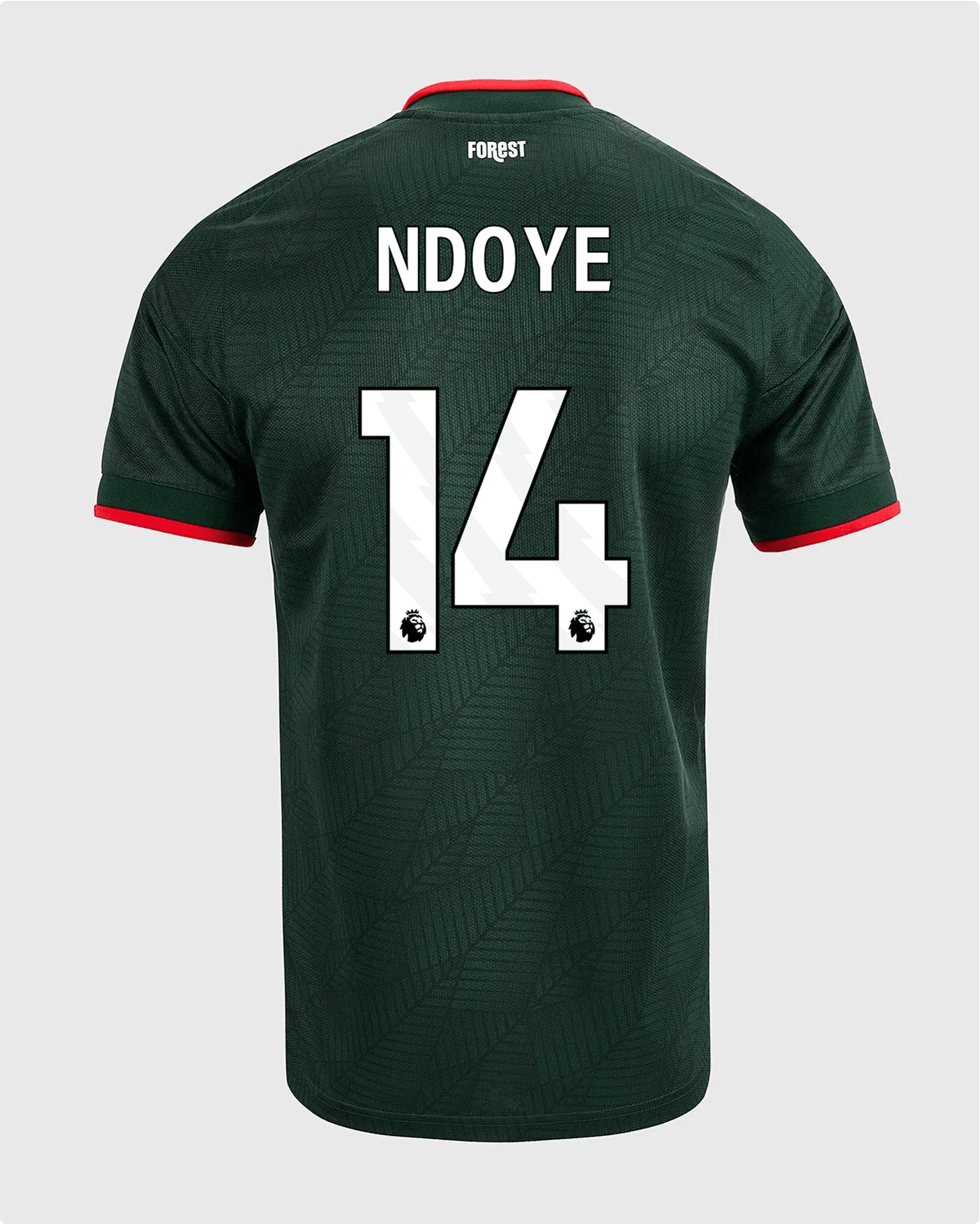 NFFC 26/27 Away Shirt with Ndoye 14 Premier League Printing - Nottingham Forest FC