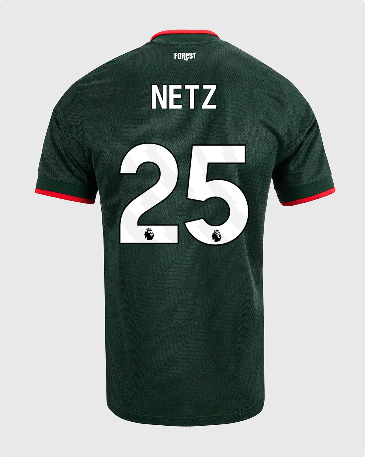 NFFC 26/27 Away Shirt with Netz 25 Premier League Printing - Nottingham Forest FC