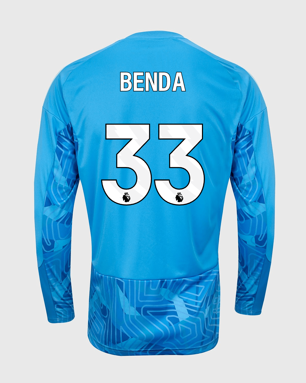 NFFC 26/27 Blue Long Sleeve Goalkeeper Shirt with Benda 33 Premier League Printing - Nottingham Forest FC
