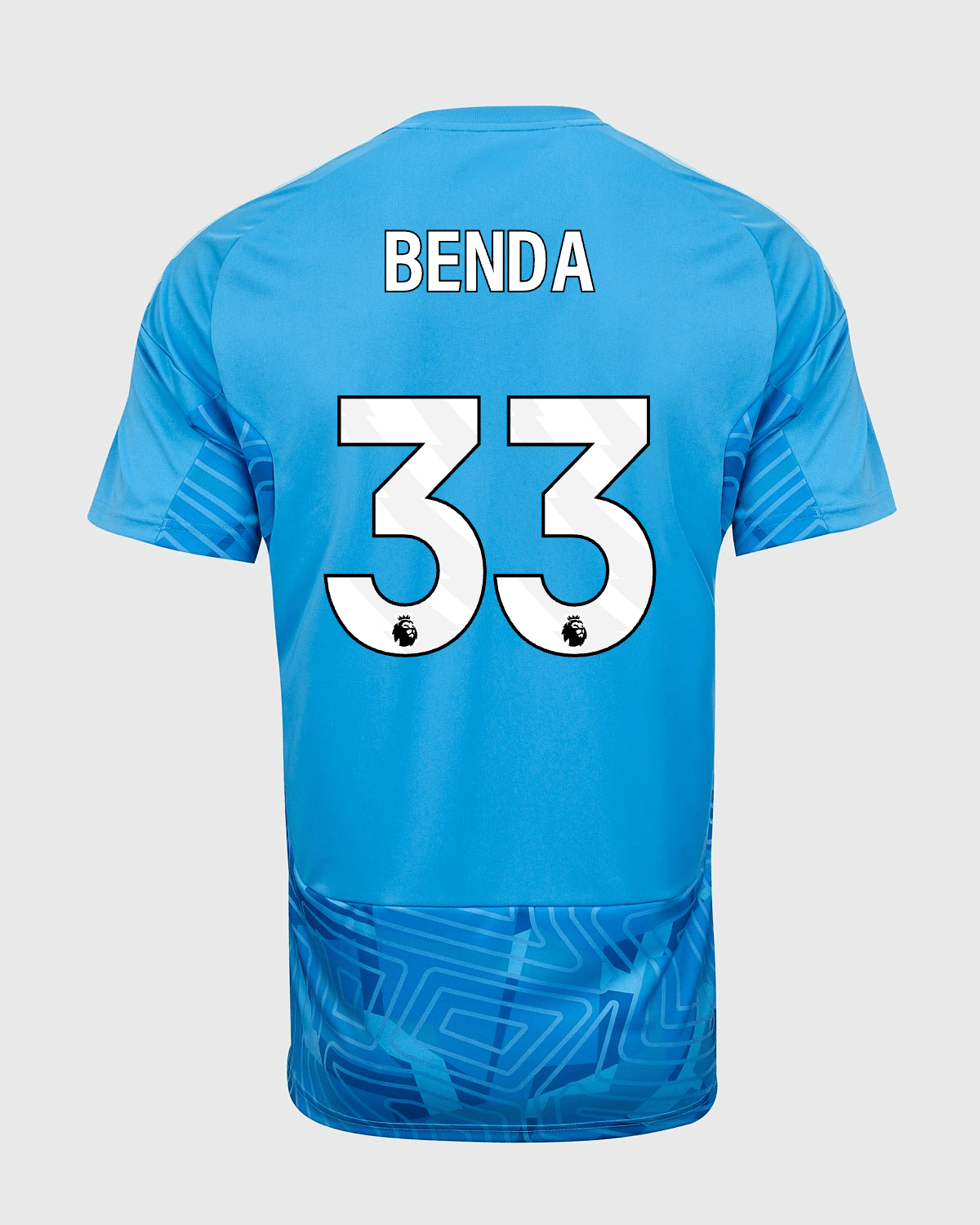 NFFC 26/27 Blue Short Sleeve Goalkeeper Shirt with Benda 33 Premier League Printing - Nottingham Forest FC