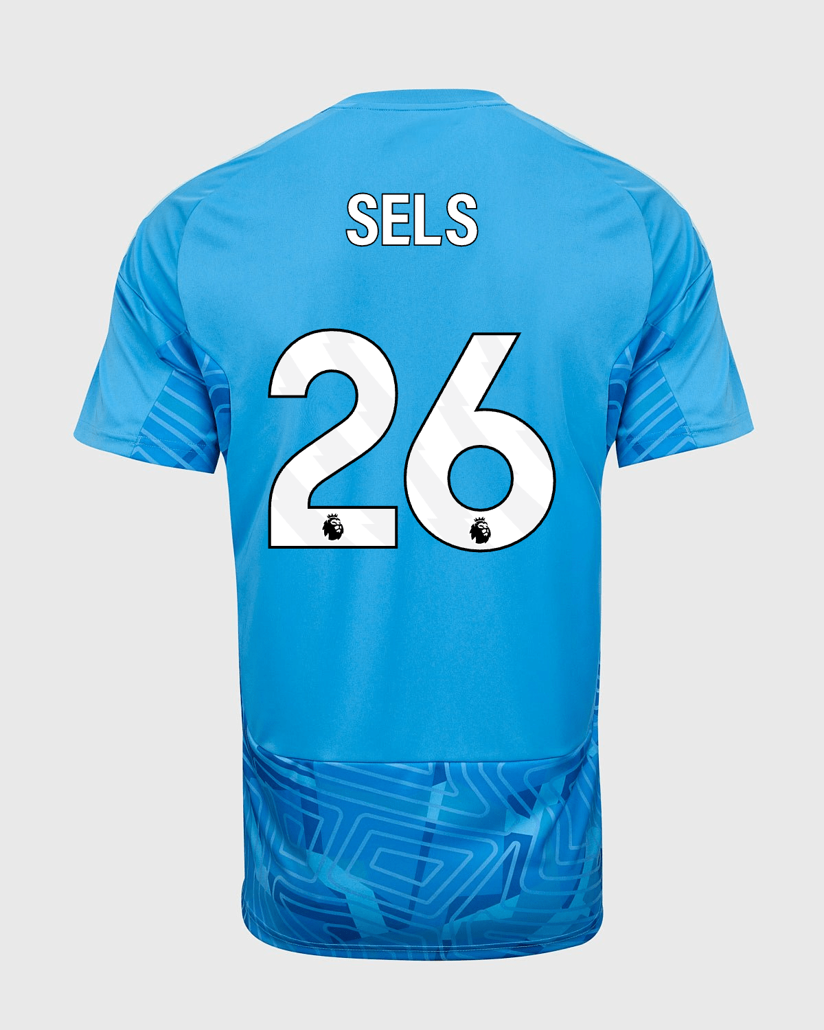 NFFC 26/27 Blue Short Sleeve Goalkeeper Shirt with Sels 26 Premier League Printing - Nottingham Forest FC