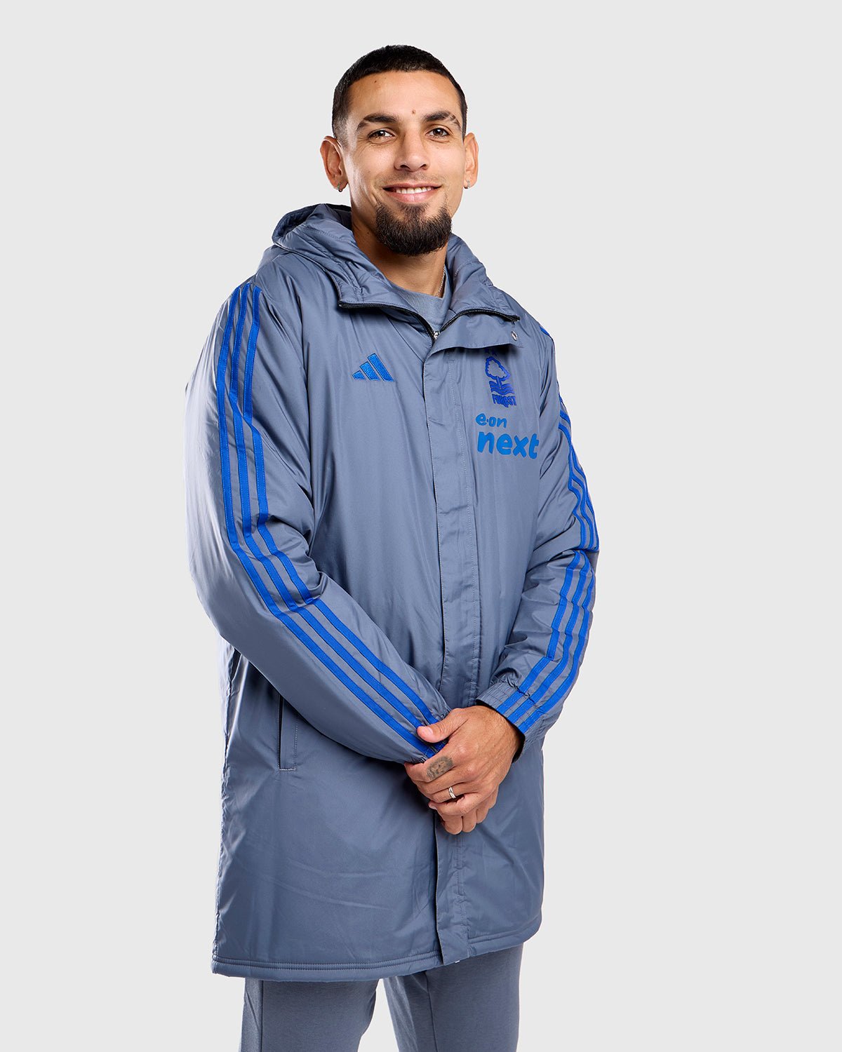 NFFC 26/27 Grey Coaches Leisure Stadium Jacket - Nottingham Forest FC