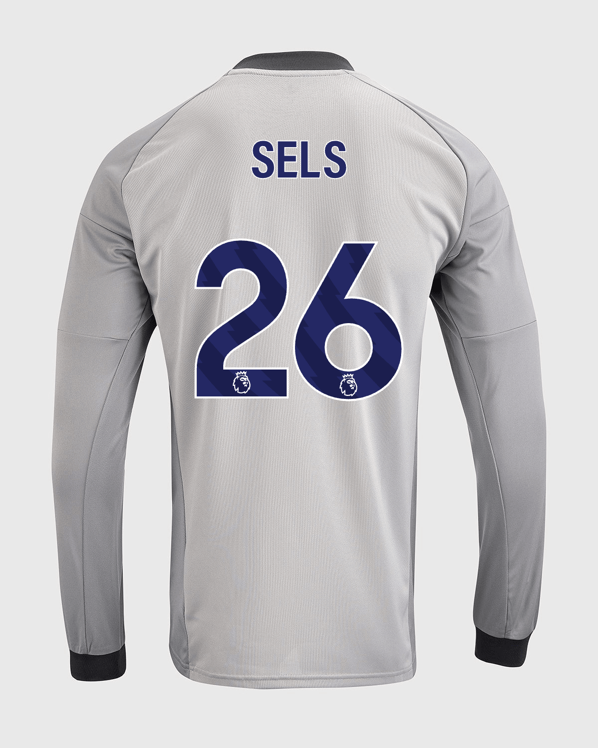 NFFC 26/27 Grey Long Sleeve Goalkeeper Shirt with Sels 26 Premier League Printing - Nottingham Forest FC