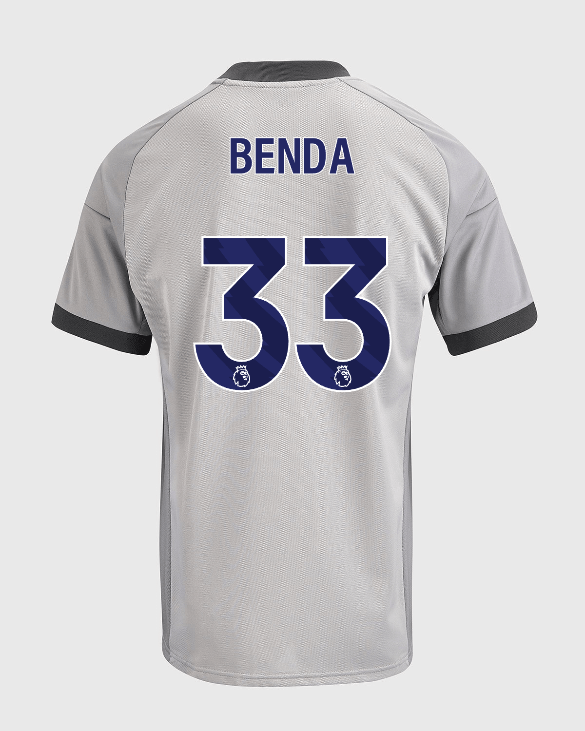 NFFC 26/27 Grey Short Sleeve Goalkeeper Shirt with Benda 33 Premier League Printing - Nottingham Forest FC