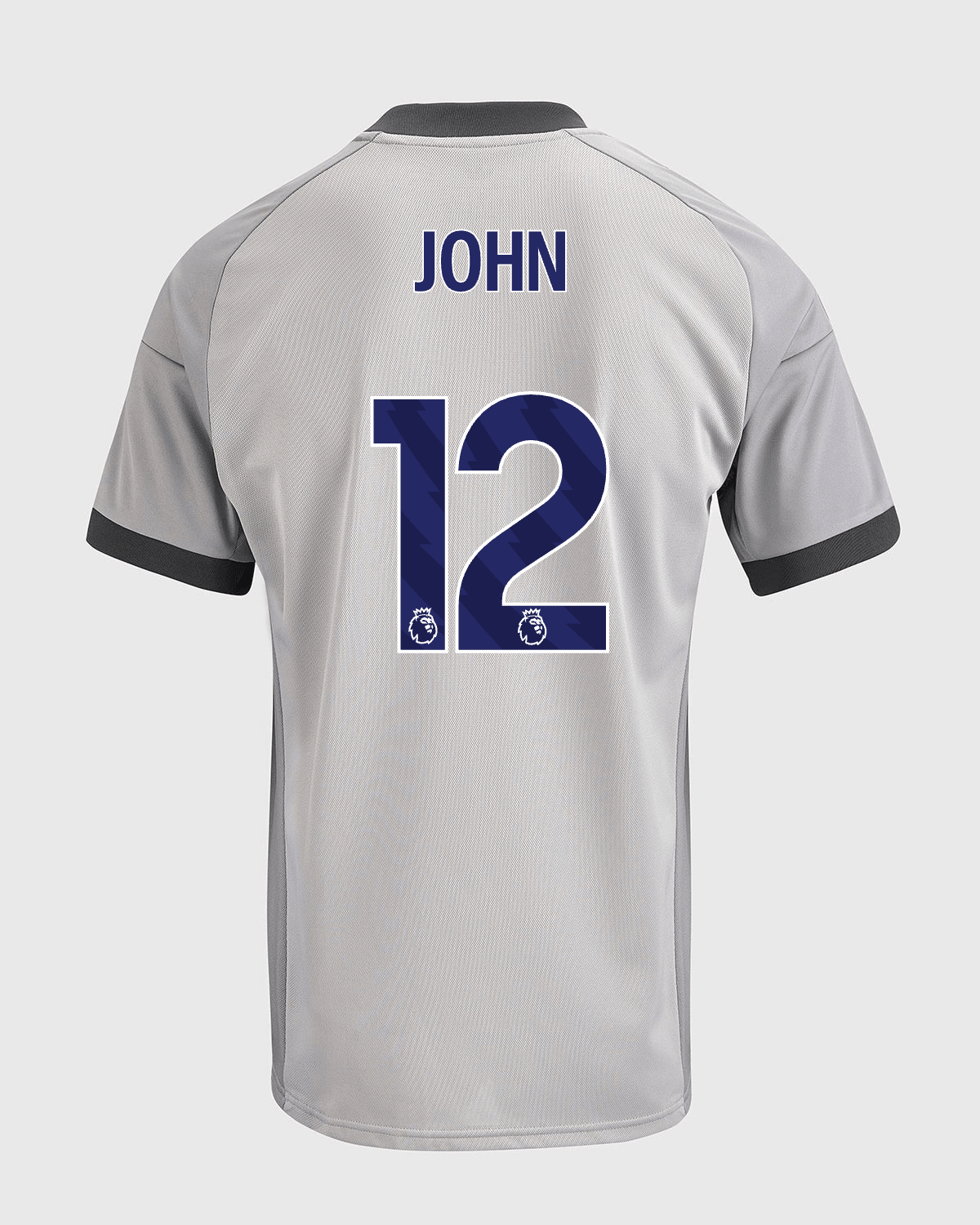 NFFC 26/27 Grey Short Sleeve Goalkeeper Shirt with John 12 Premier League Printing - Nottingham Forest FC