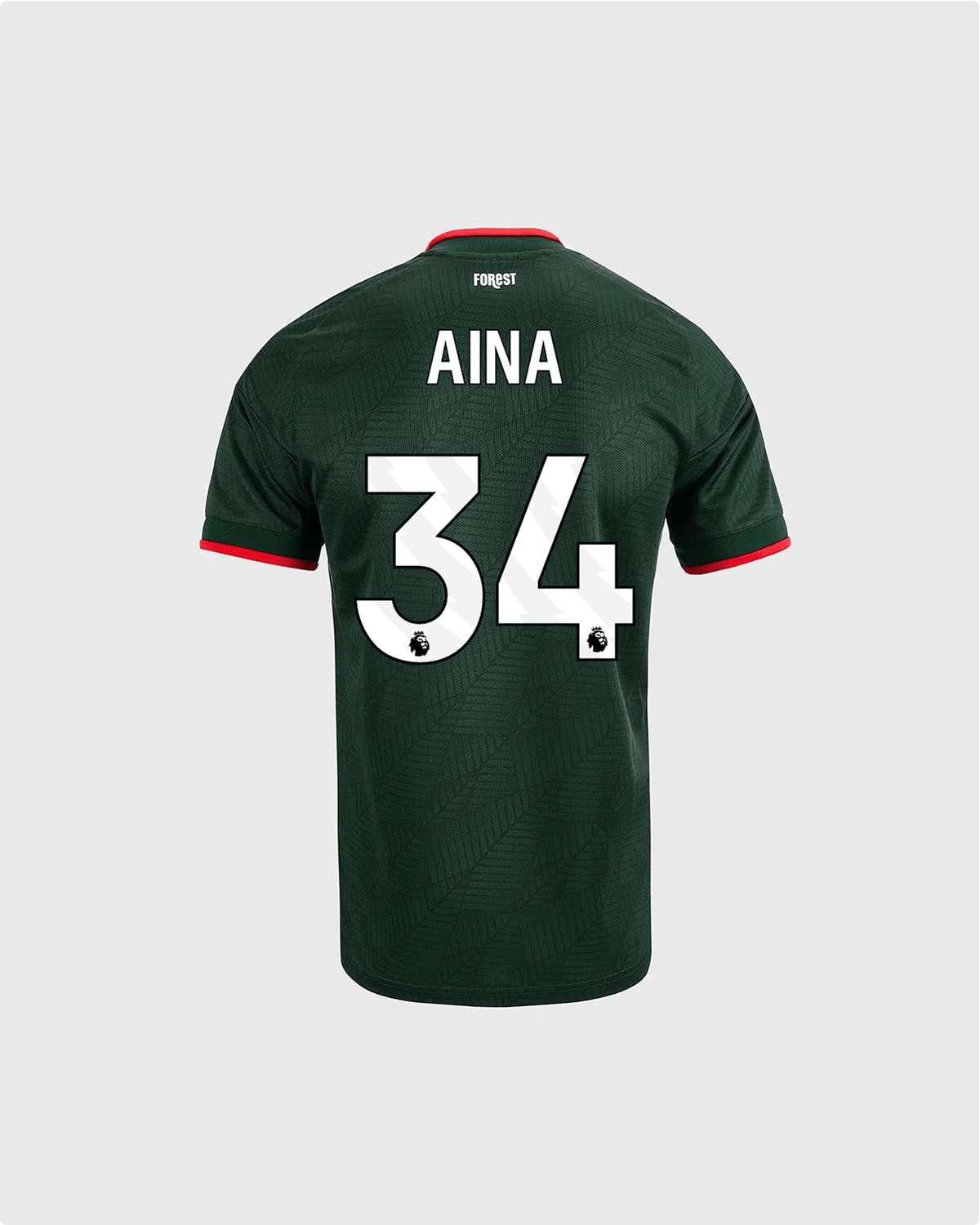 NFFC 26/27 Junior Away Shirt with Aina 34 Premier League Printing - Nottingham Forest FC
