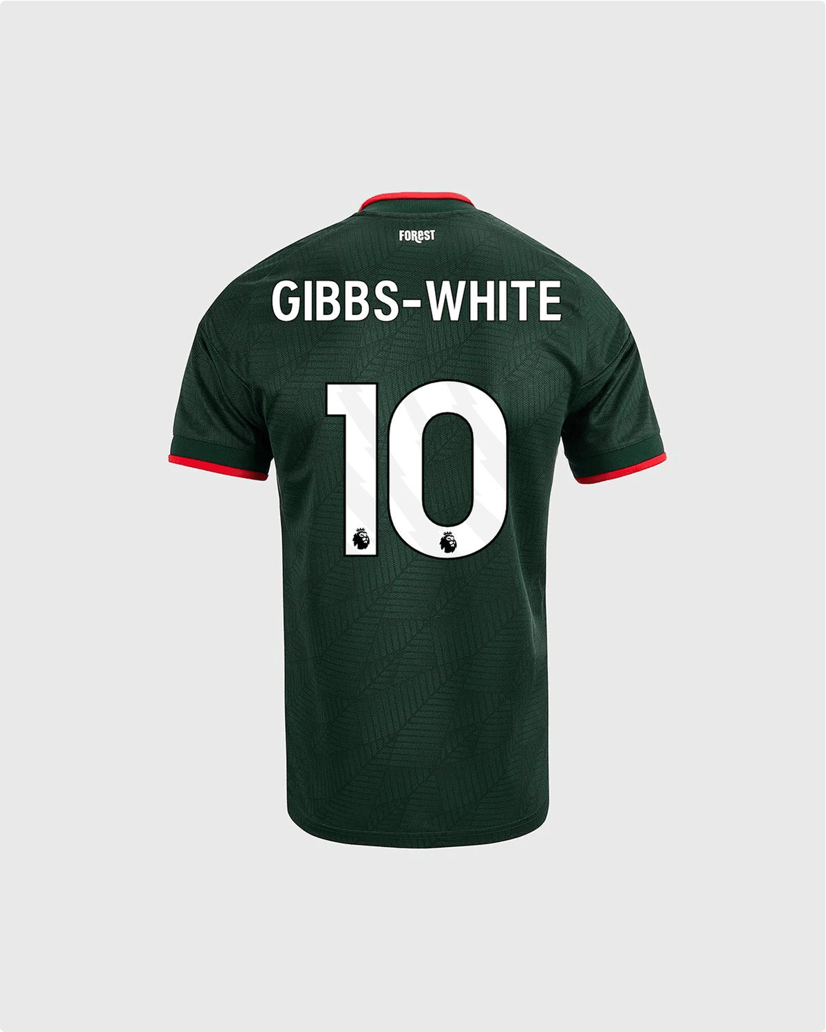 NFFC 26/27 Junior Away Shirt with Gibbs-White 10 Premier League Printing - Nottingham Forest FC