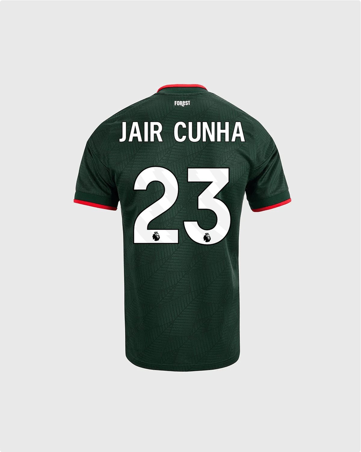 NFFC 26/27 Junior Away Shirt with Jair Cunha 23 Premier League Printing - Nottingham Forest FC
