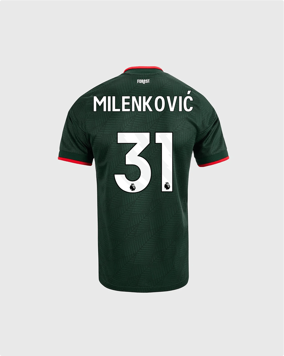 NFFC 26/27 Junior Away Shirt with Milenković 31 Premier League Printing - Nottingham Forest FC
