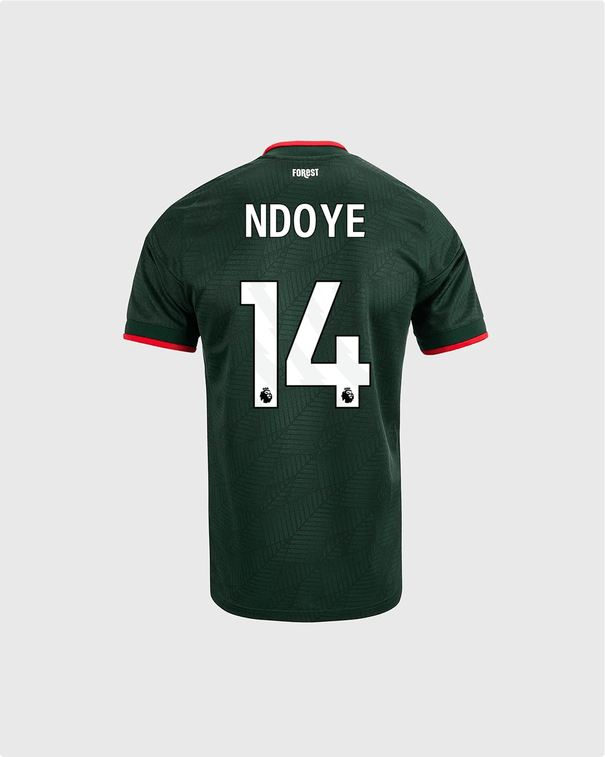 NFFC 26/27 Junior Away Shirt with Ndoye 14 Premier League Printing - Nottingham Forest FC