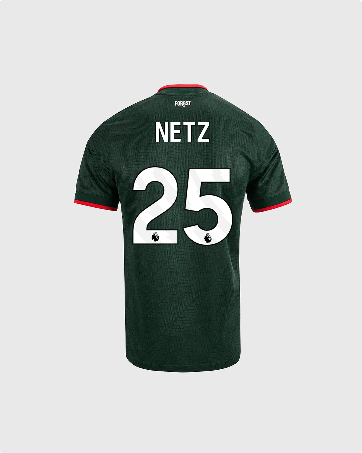NFFC 26/27 Junior Away Shirt with Netz 25 Premier League Printing - Nottingham Forest FC