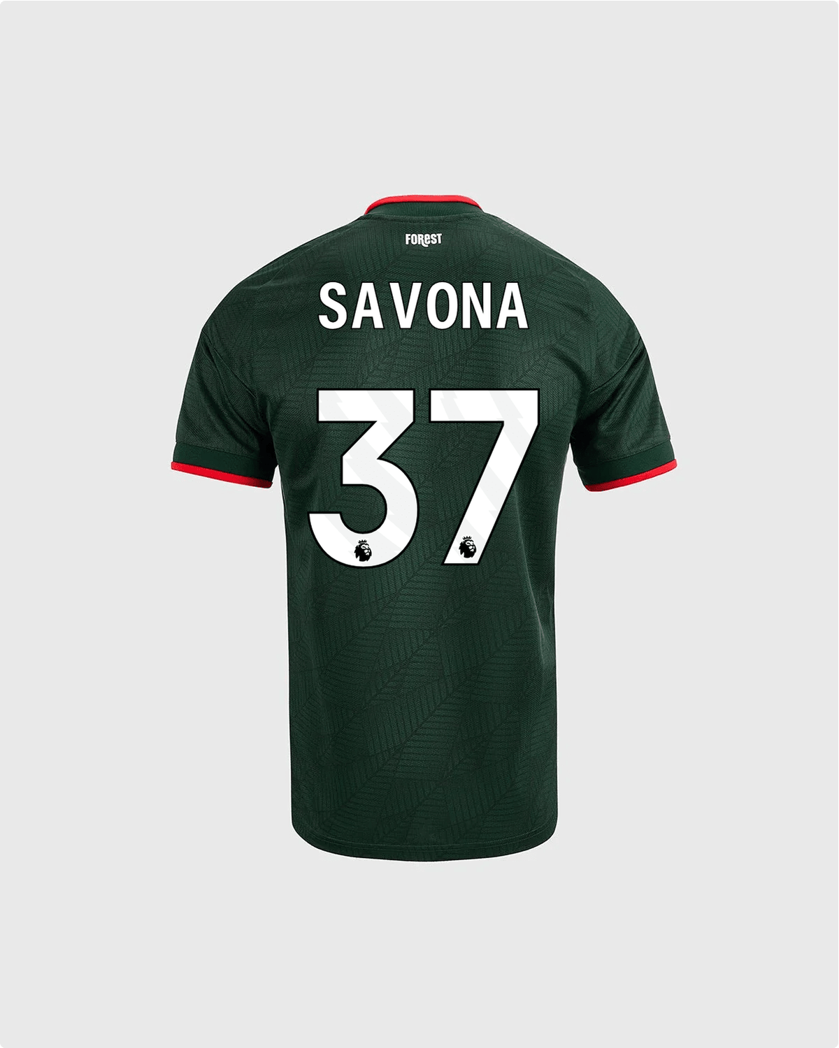 NFFC 26/27 Junior Away Shirt with Savona 37 Premier League Printing - Nottingham Forest FC