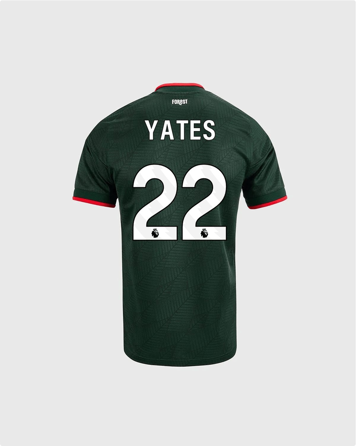 NFFC 26/27 Junior Away Shirt with Yates 22 Premier League Printing - Nottingham Forest FC