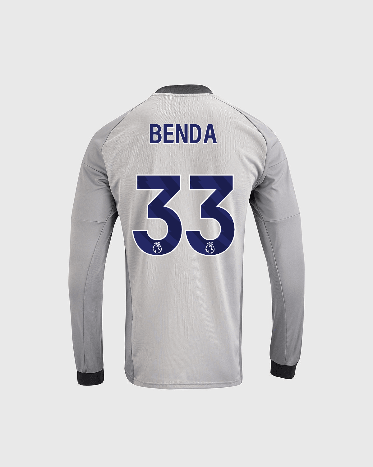 NFFC 26/27 Junior Grey Goalkeeper Shirt with Benda 33 Premier League Printing - Nottingham Forest FC
