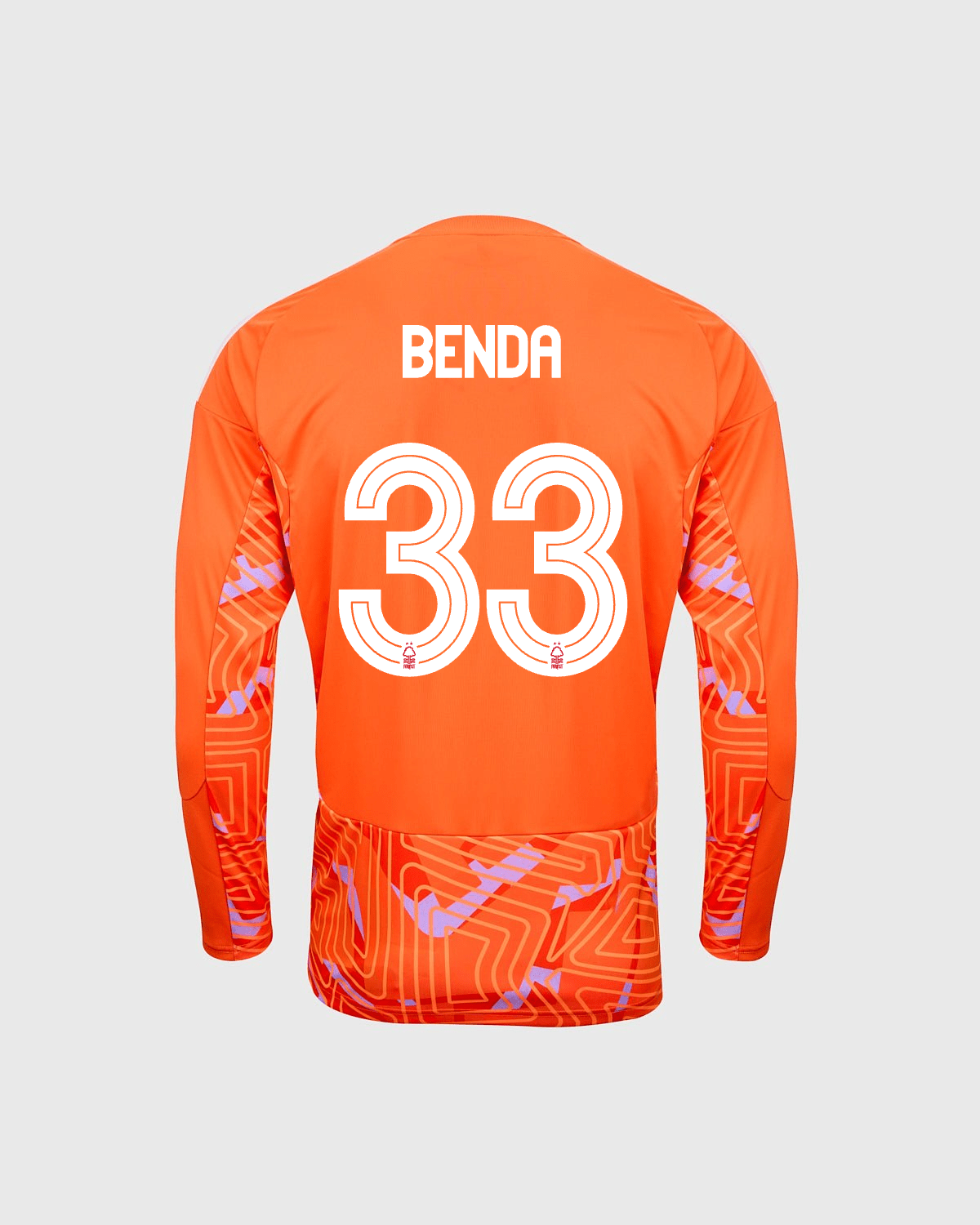 NFFC 26/27 Junior Orange Goalkeeper Shirt with Benda 33 NFFC Printing - Nottingham Forest FC