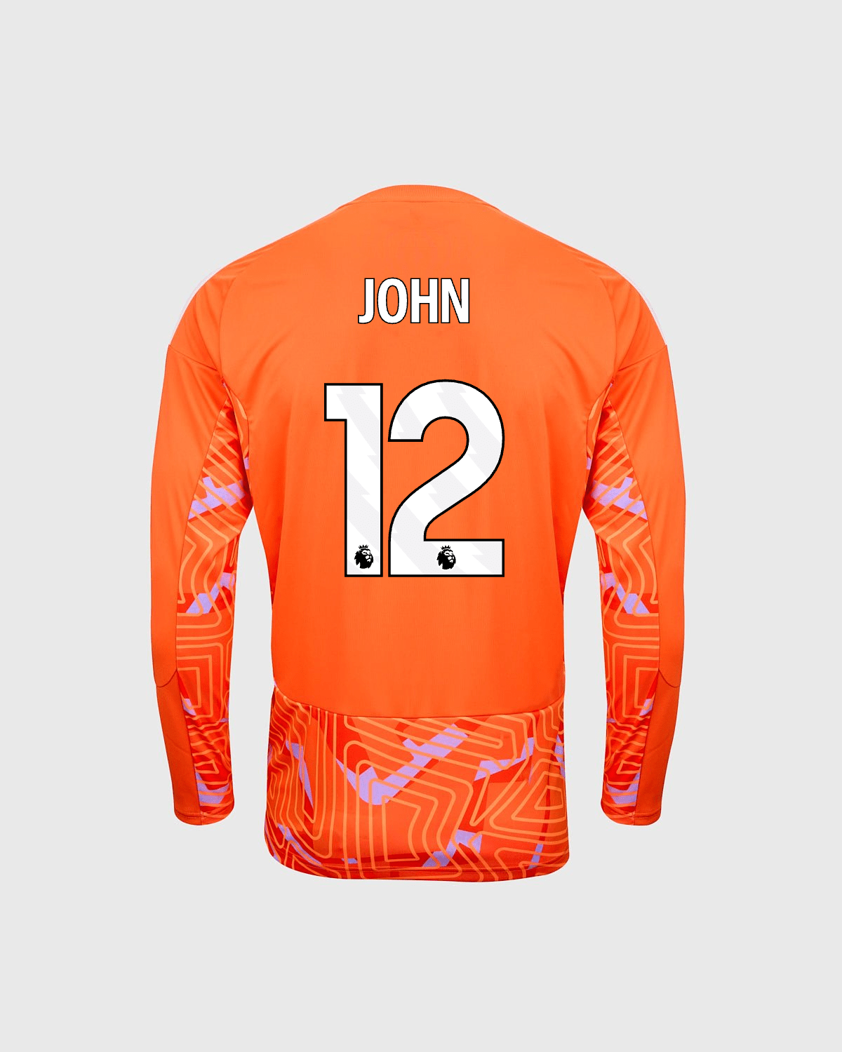 NFFC 26/27 Junior Orange Goalkeeper Shirt with John 12 Premier League Printing - Nottingham Forest FC