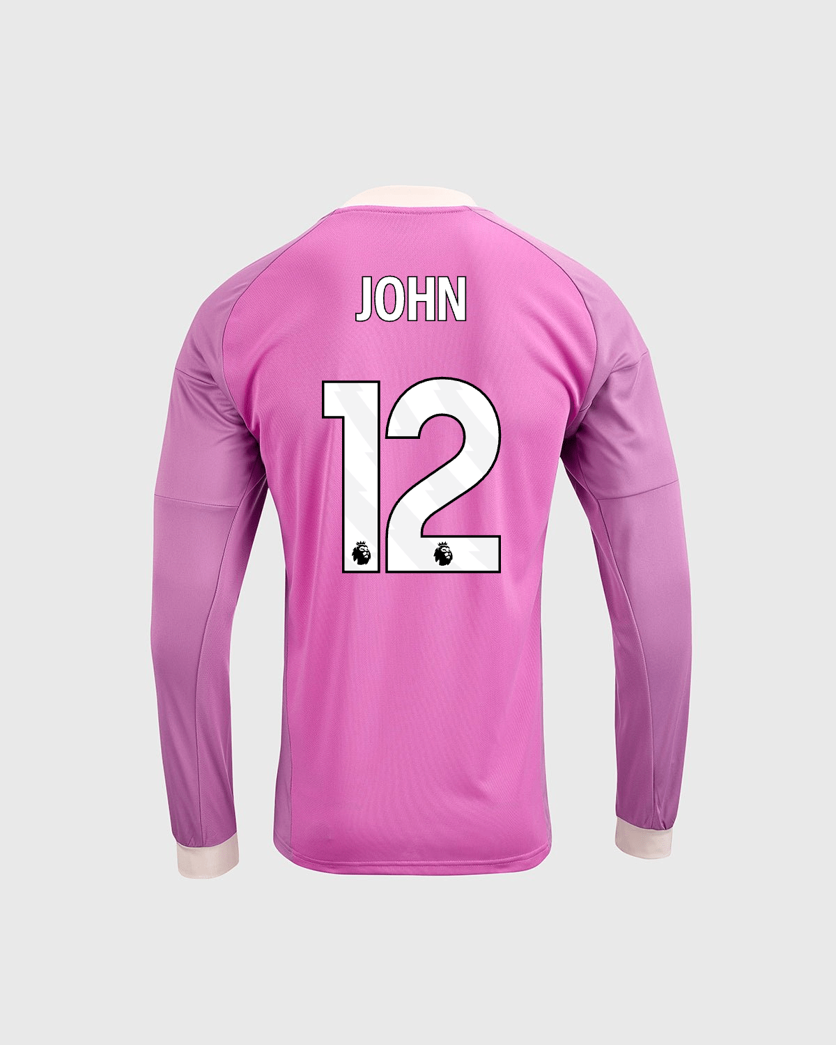 NFFC 26/27 Junior Pink Goalkeeper Shirt with John 12 Premier League Printing - Nottingham Forest FC