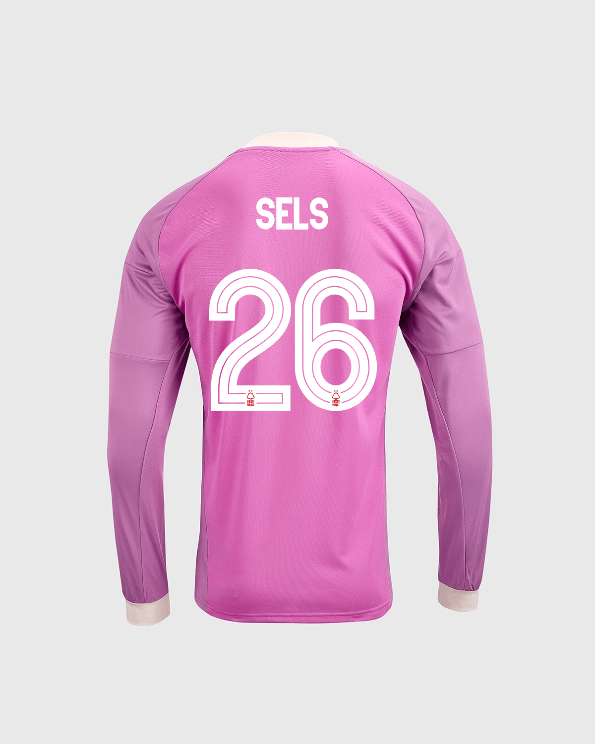 NFFC 26/27 Junior Pink Goalkeeper Shirt with Sels 26 NFFC Printing - Nottingham Forest FC