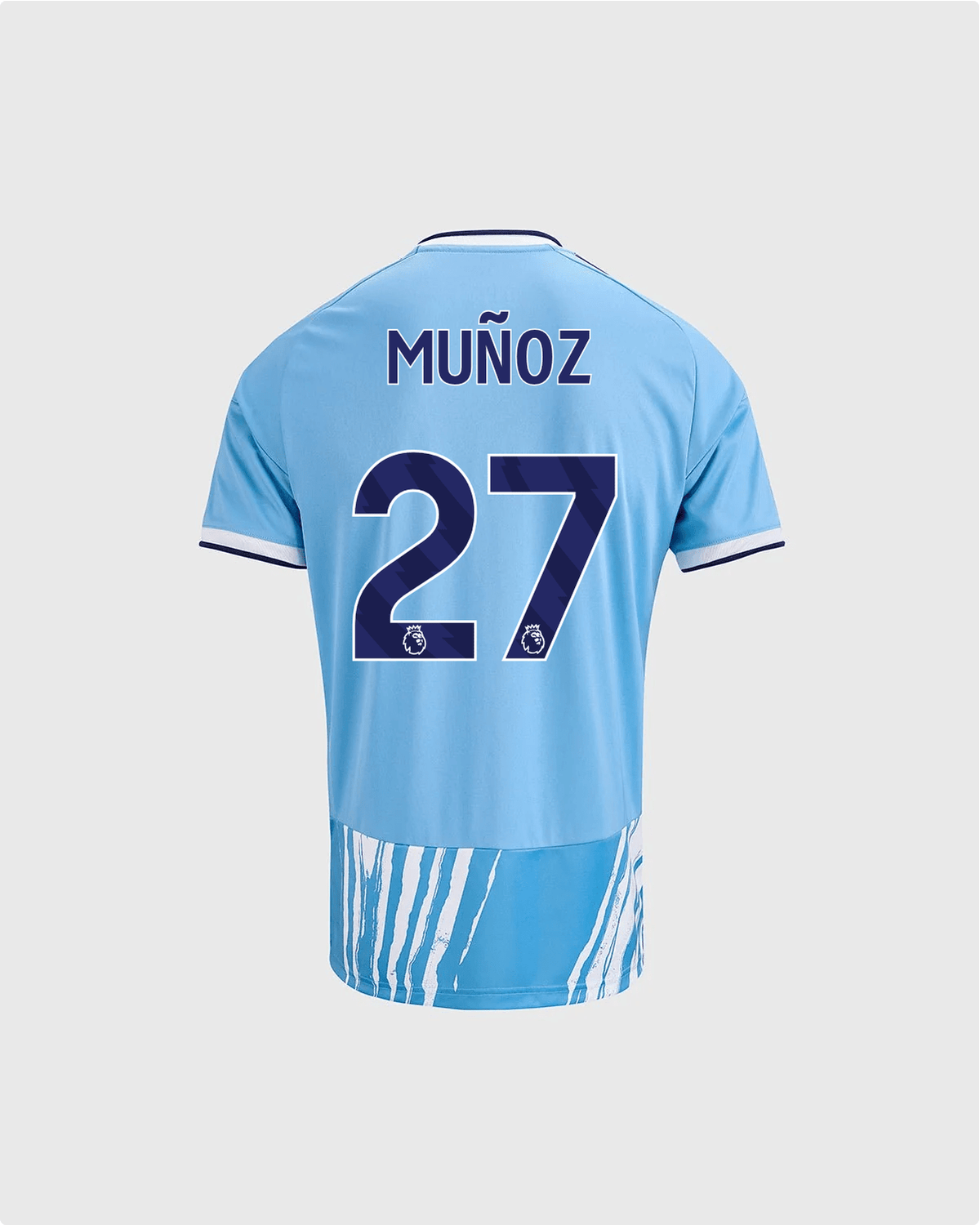 NFFC 26/27 Junior Third Shirt with Muñoz 27 Premier League Printing - Nottingham Forest FC