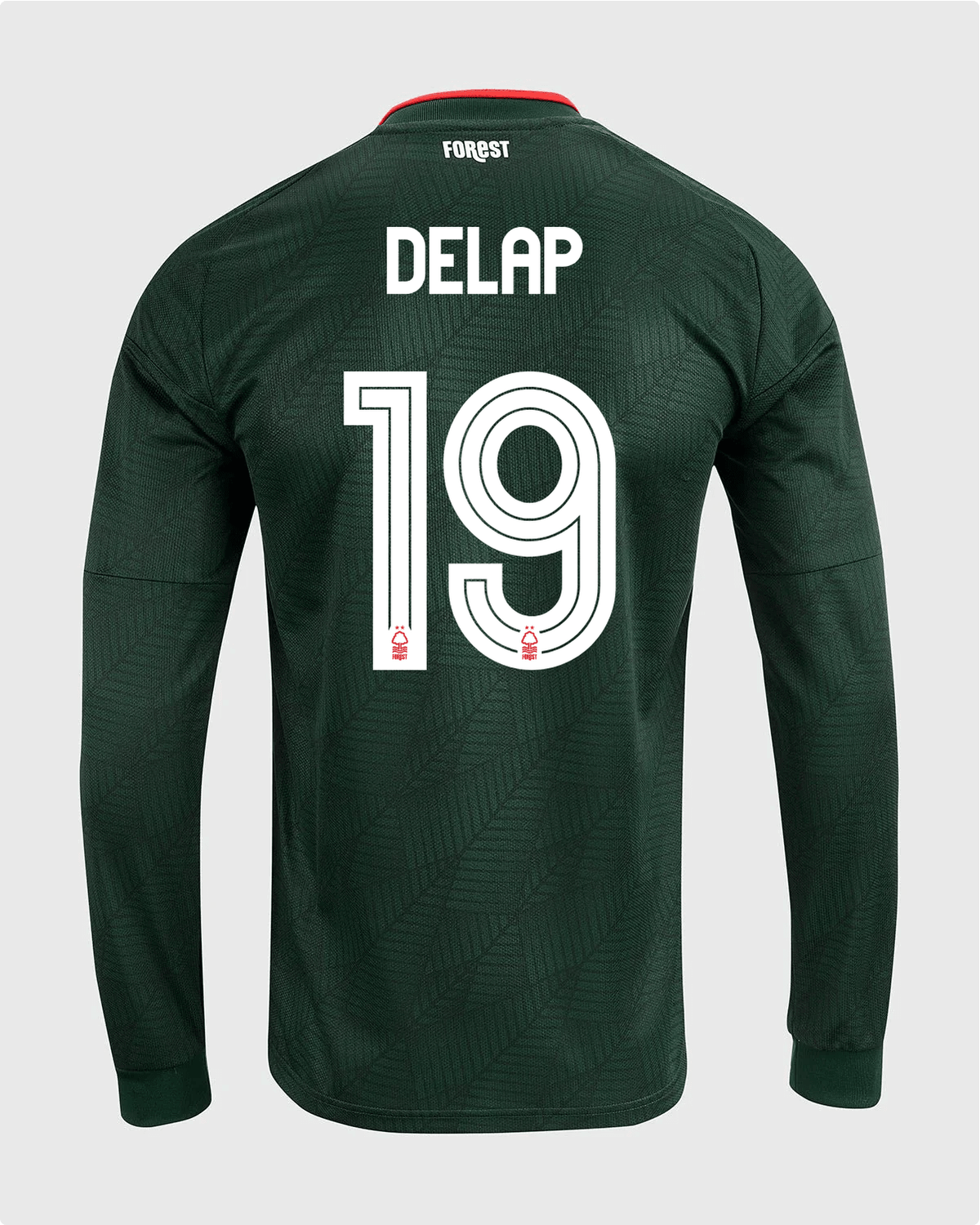 NFFC 26/27 Long Sleeve Away Shirt with Delap 19 NFFC Printing - Nottingham Forest FC