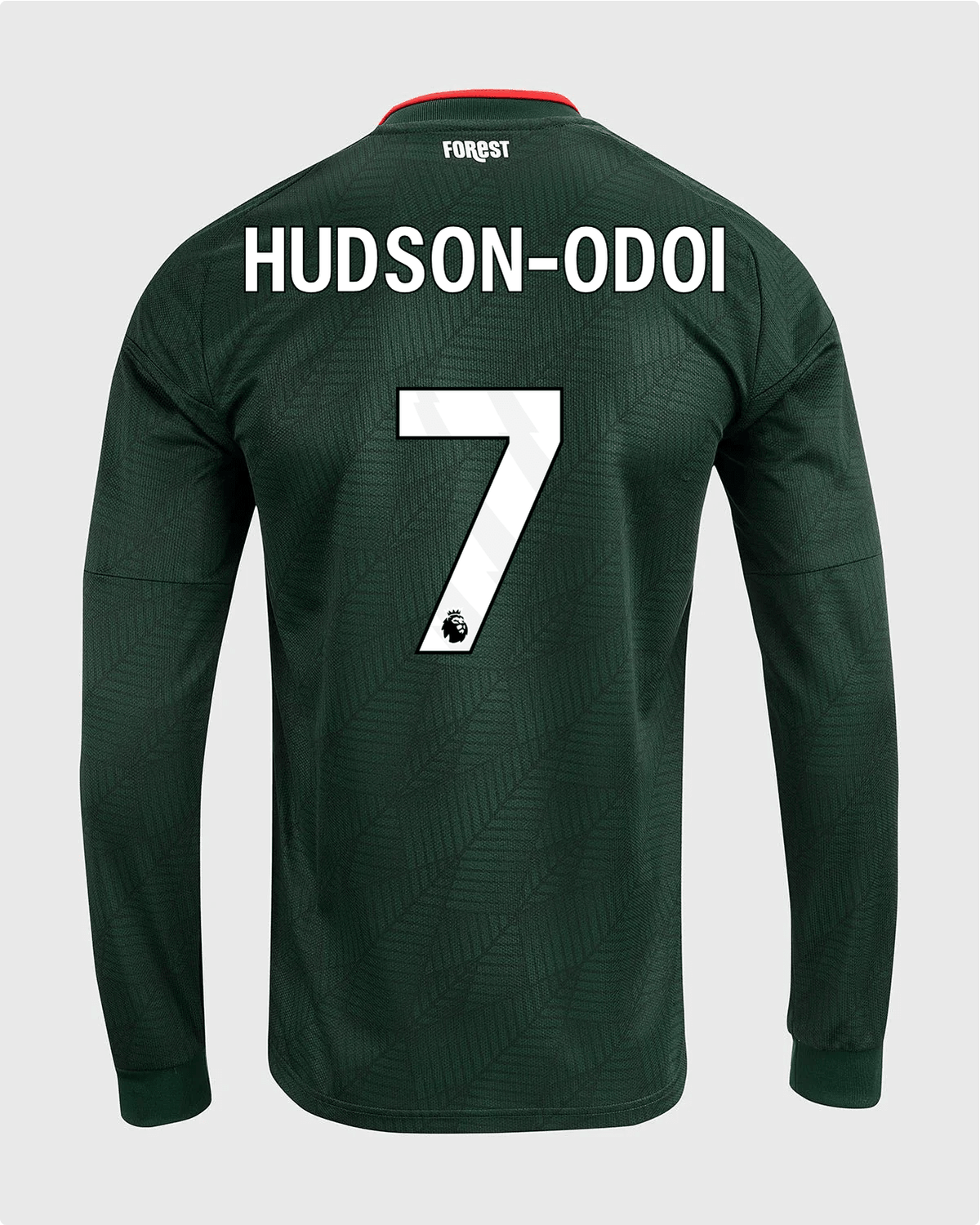 NFFC 26/27 Long Sleeve Away Shirt with Hudson-Odoi 7 Premier League Printing - Nottingham Forest FC