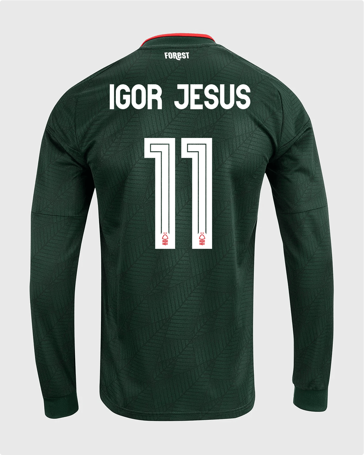 NFFC 26/27 Long Sleeve Away Shirt with Igor Jesus 11 NFFC Printing - Nottingham Forest FC