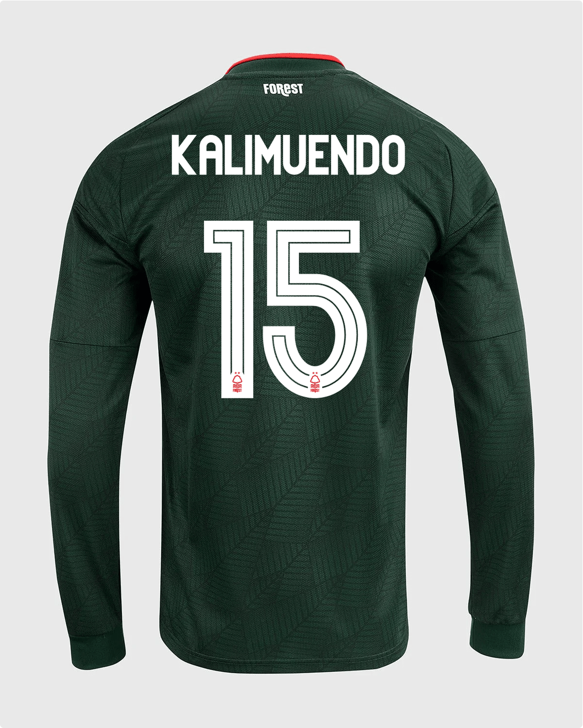 NFFC 26/27 Long Sleeve Away Shirt with Kalimuendo 15 NFFC Printing - Nottingham Forest FC