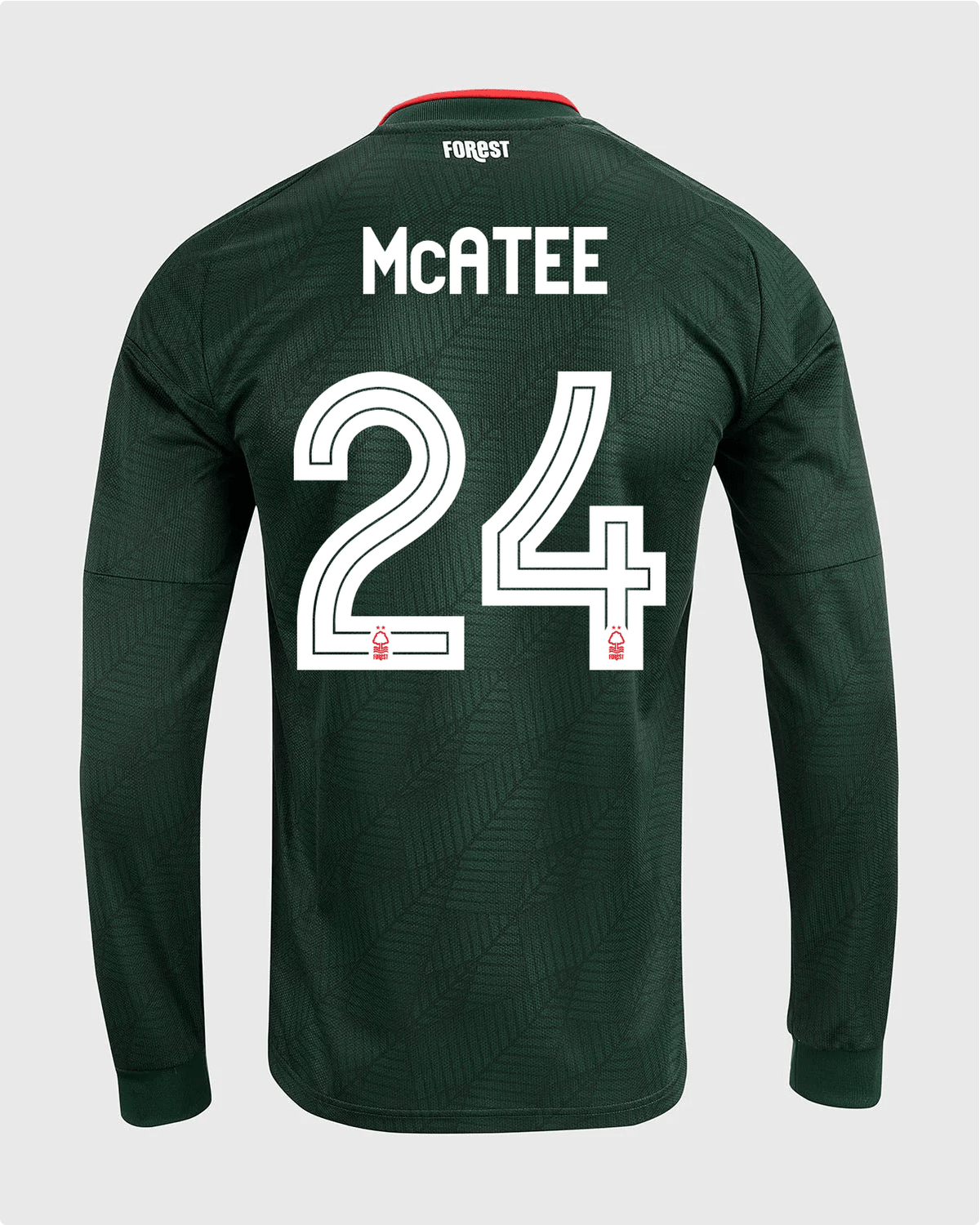 NFFC 26/27 Long Sleeve Away Shirt with McAtee 24 NFFC Printing - Nottingham Forest FC