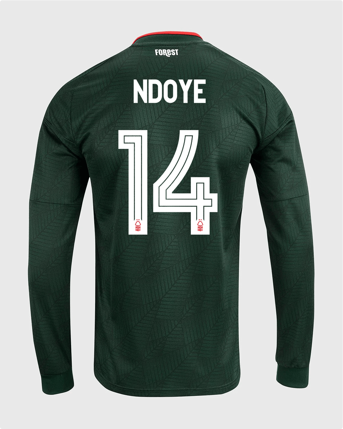 NFFC 26/27 Long Sleeve Away Shirt with Ndoye 14 NFFC Printing - Nottingham Forest FC