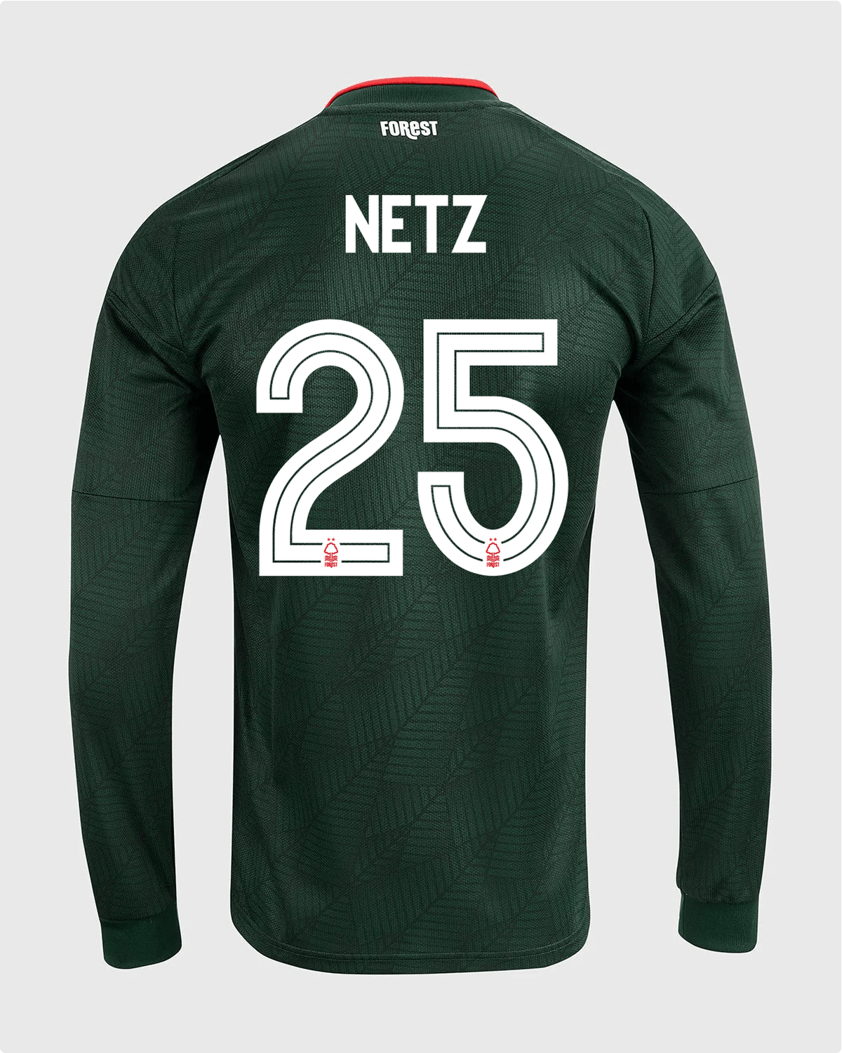 NFFC 26/27 Long Sleeve Away Shirt with Netz 25 NFFC Printing - Nottingham Forest FC
