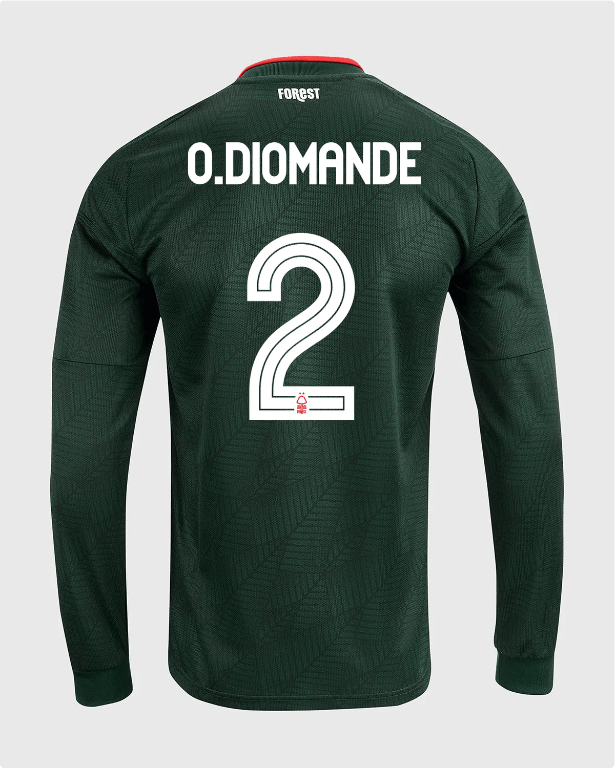 NFFC 26/27 Long Sleeve Away Shirt with O.Diomande 2 NFFC Printing - Nottingham Forest FC