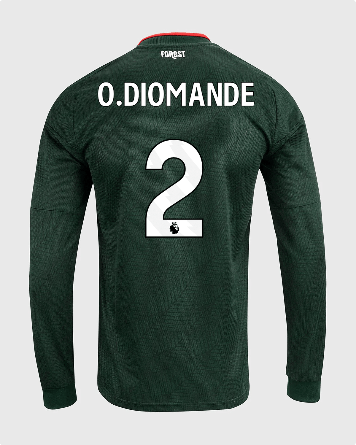 NFFC 26/27 Long Sleeve Away Shirt with O.Diomande 2 Premier League Printing - Nottingham Forest FC