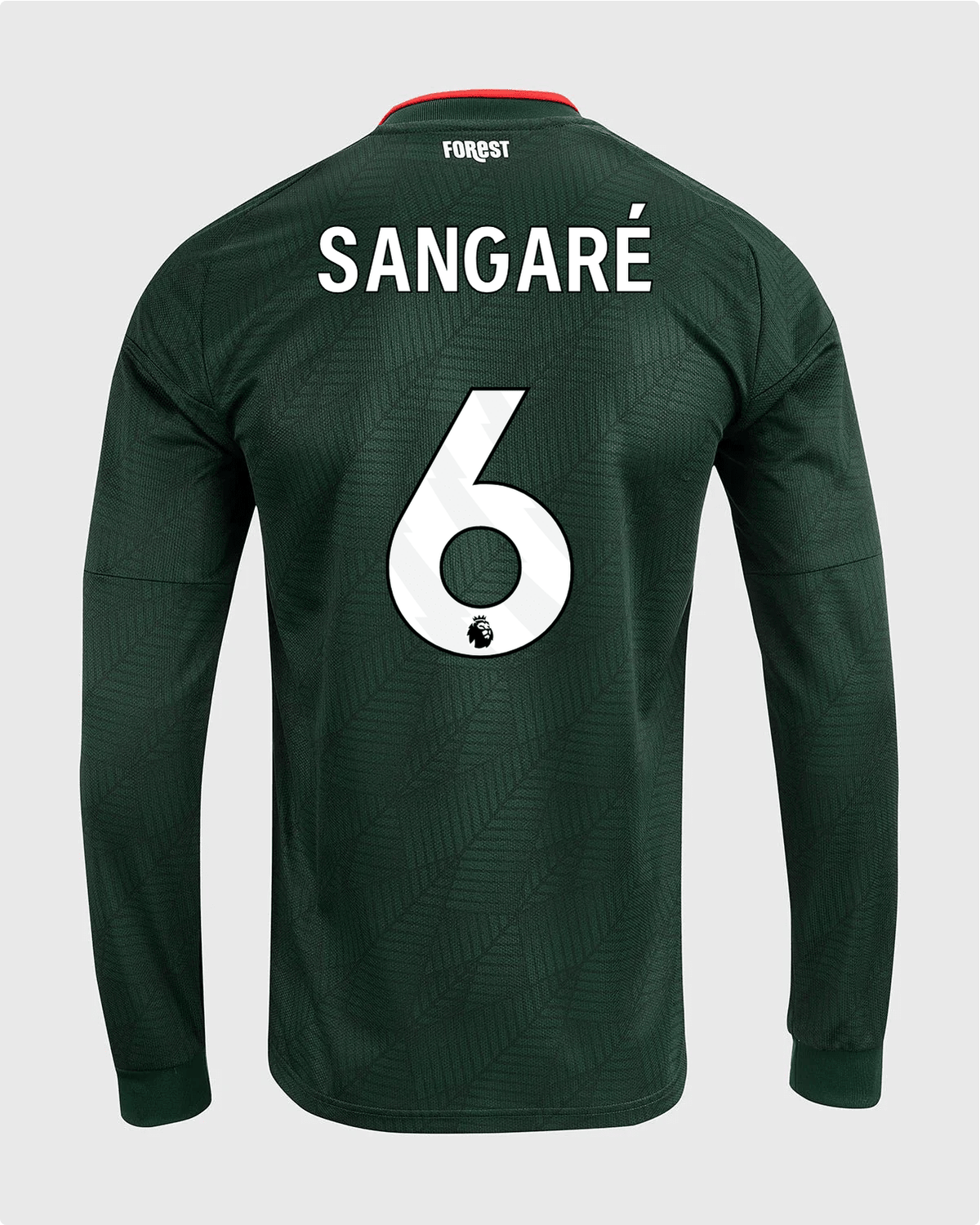 NFFC 26/27 Long Sleeve Away Shirt with Sangaré 6 Premier League Printing - Nottingham Forest FC