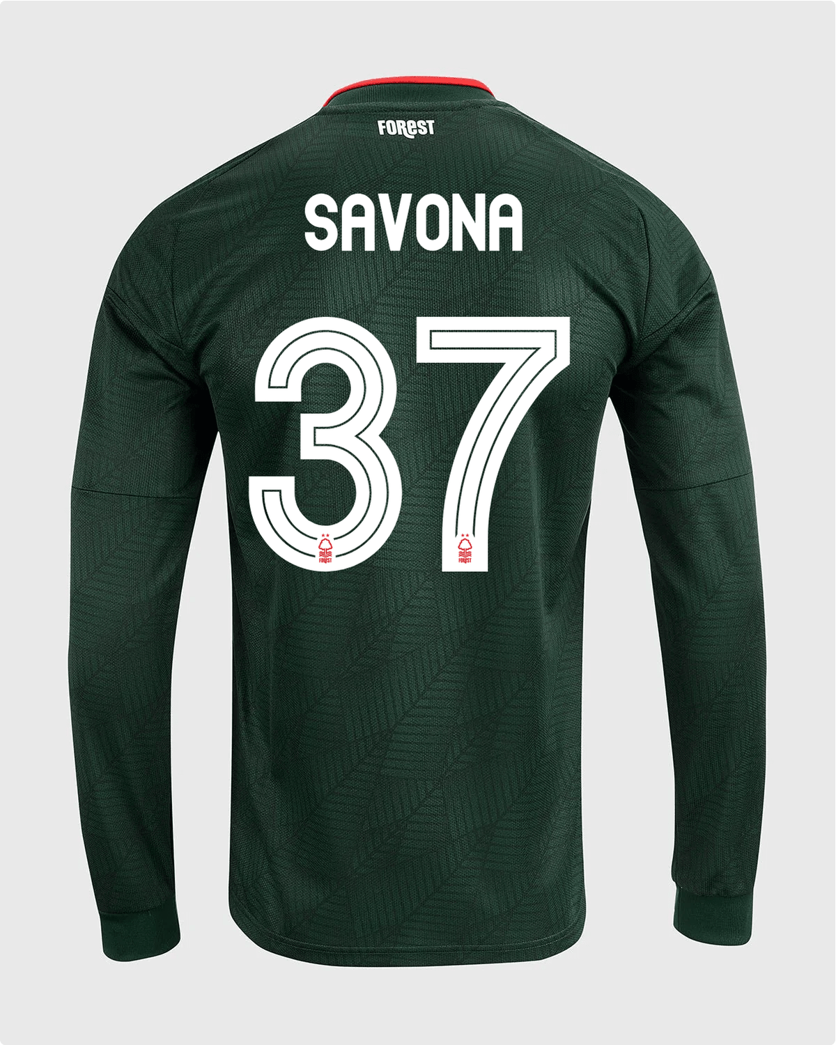 NFFC 26/27 Long Sleeve Away Shirt with Savona 37 NFFC Printing - Nottingham Forest FC
